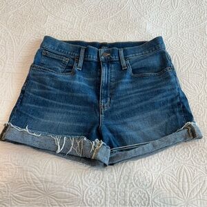 J. Crew Women's Dark Blue Denim Cuffed Shorts size 30